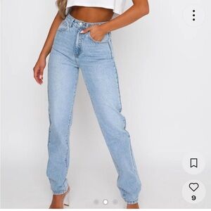 White Fox Women’s Straight Leg White/Blue Jean